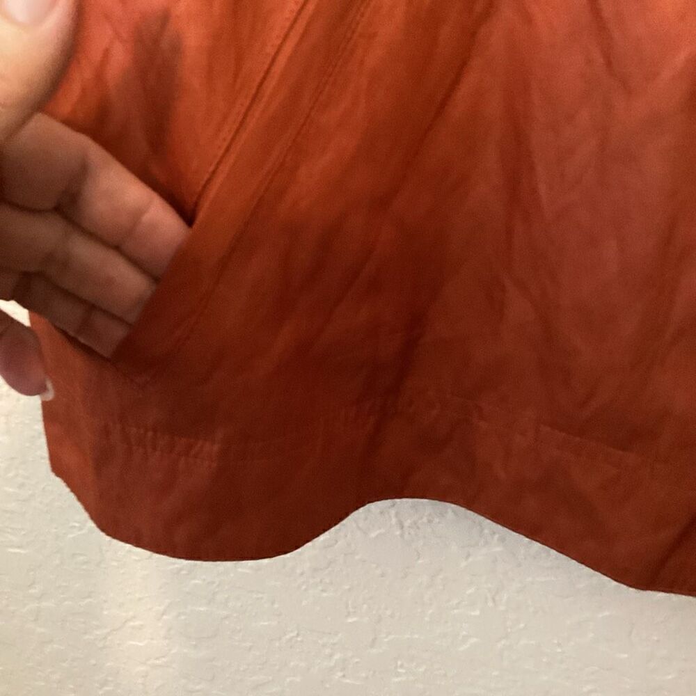Chico’s Gorpcore Rust Cropped Jacket Size 12 - Picture 5 of 11